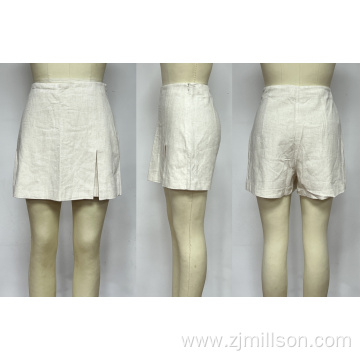 Wide Leg Lenen shorts